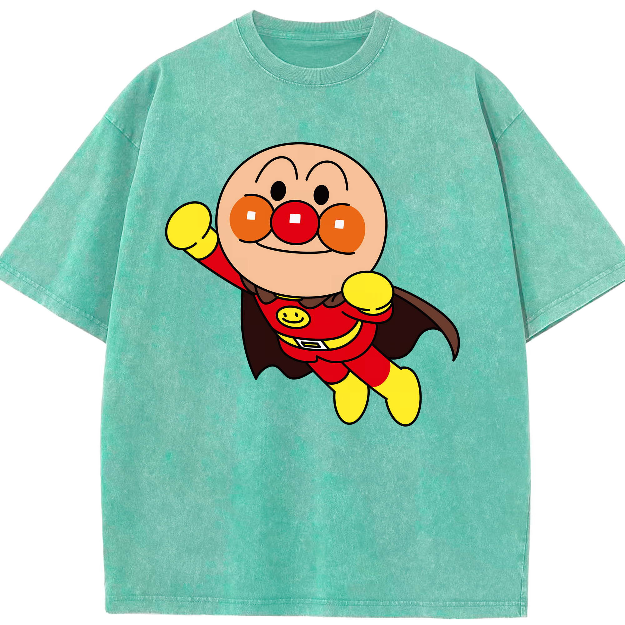 （画像用） アンパンマン Anpanman 綿100% ヴィンテージ風 半袖Tシャツ（フロントプリント）